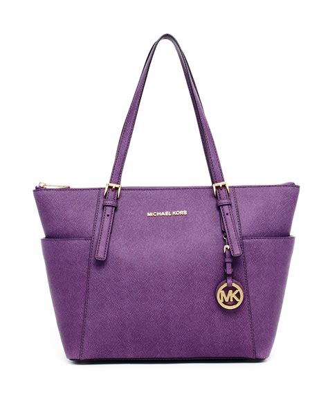 michael kors lavender bag|Michael Kors purple tote.